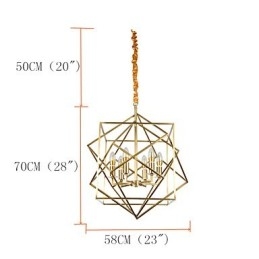 Lantern Mässing Funktion För Designers Metall Ljuskrona