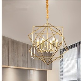 Lantern Mässing Funktion För Designers Metall Ljuskrona