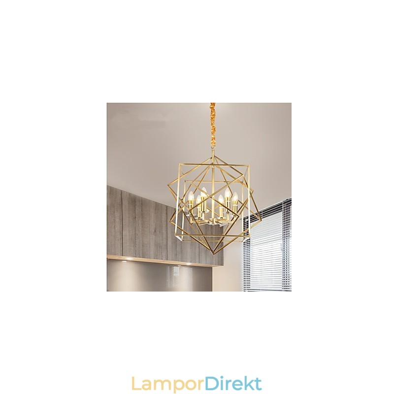 Lantern Mässing Funktion För Designers Metall Ljuskrona