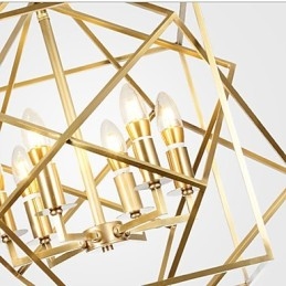 Lantern Mässing Funktion För Designers Metall Ljuskrona
