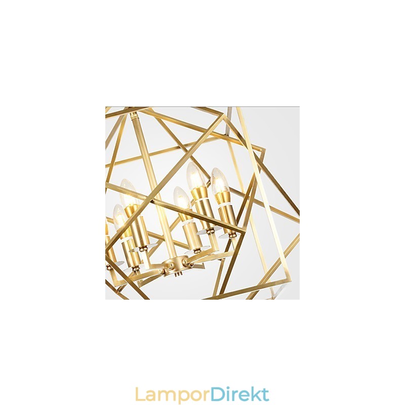 Lantern Mässing Funktion För Designers Metall Ljuskrona