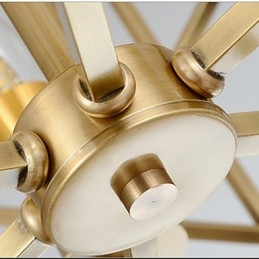 Lantern Mässing Funktion För Designers Metall Ljuskrona