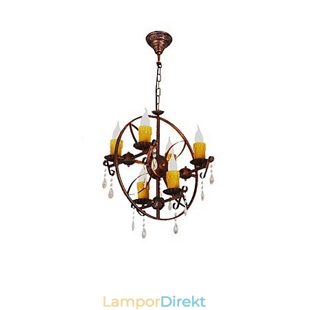 Rustik Lodge Vintage Retro Country Globe Målning Funktion För Mini Style Designers Metall Ljuskrona Rustik Lodge Vintage Retro Country Globe Målning Funktion För Mini Style Designers Metall Ljuskrona