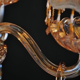 Ljuskrona Crystal Retro Glass 4 Light
