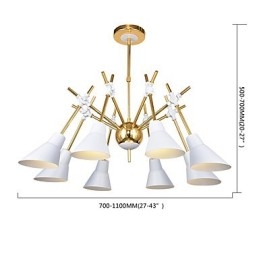 Personlig Justerbar Riktning Art Chandelier Lamp Ljuskrona N