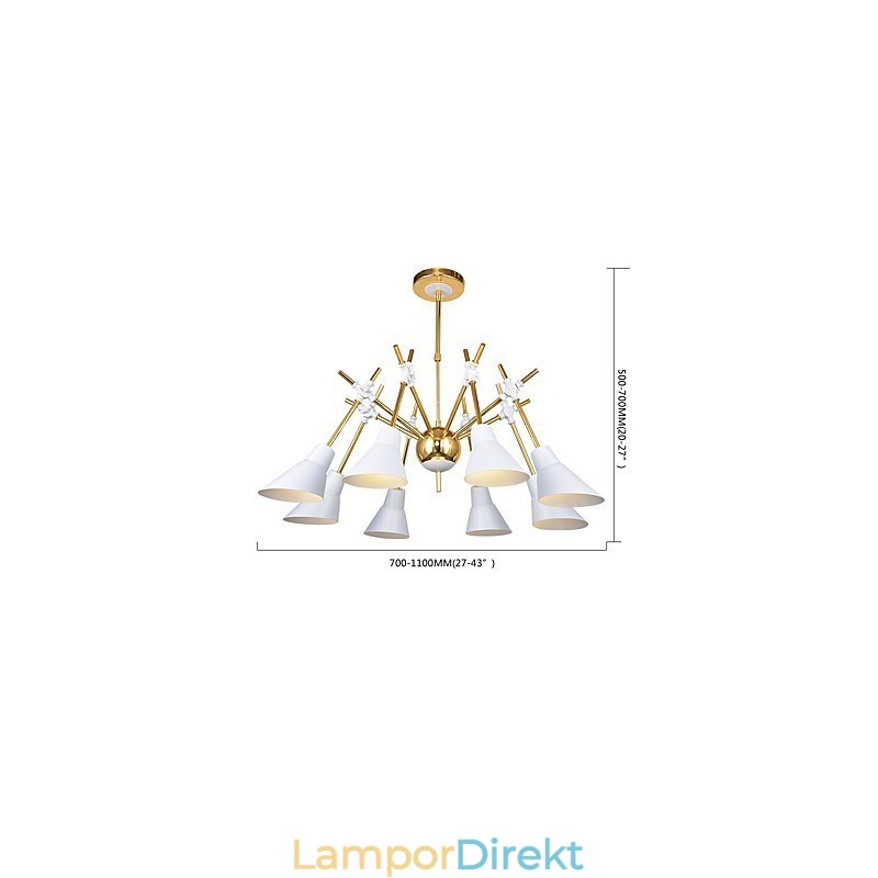 Personlig Justerbar Riktning Art Chandelier Lamp Ljuskrona N