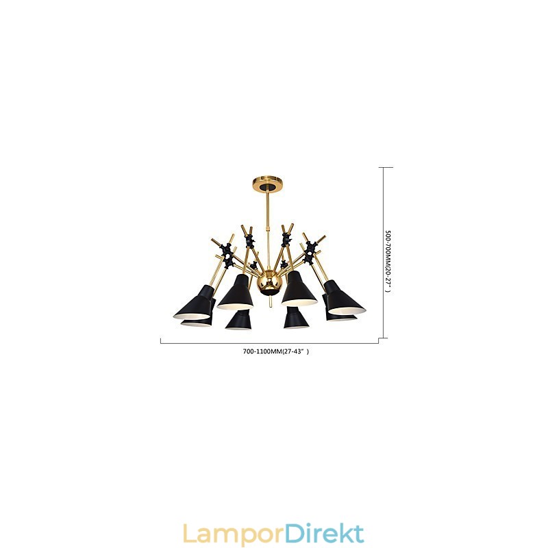 Personlig Justerbar Riktning Art Chandelier Lamp Ljuskrona N