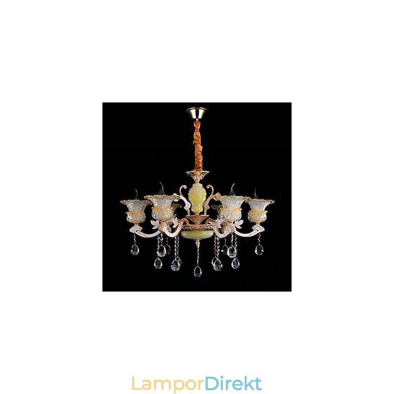 Modern Och Modern Traditionell Klassisk Zinklegeringsfunktion För Kristall I Mini-Stil Metall Taklampa