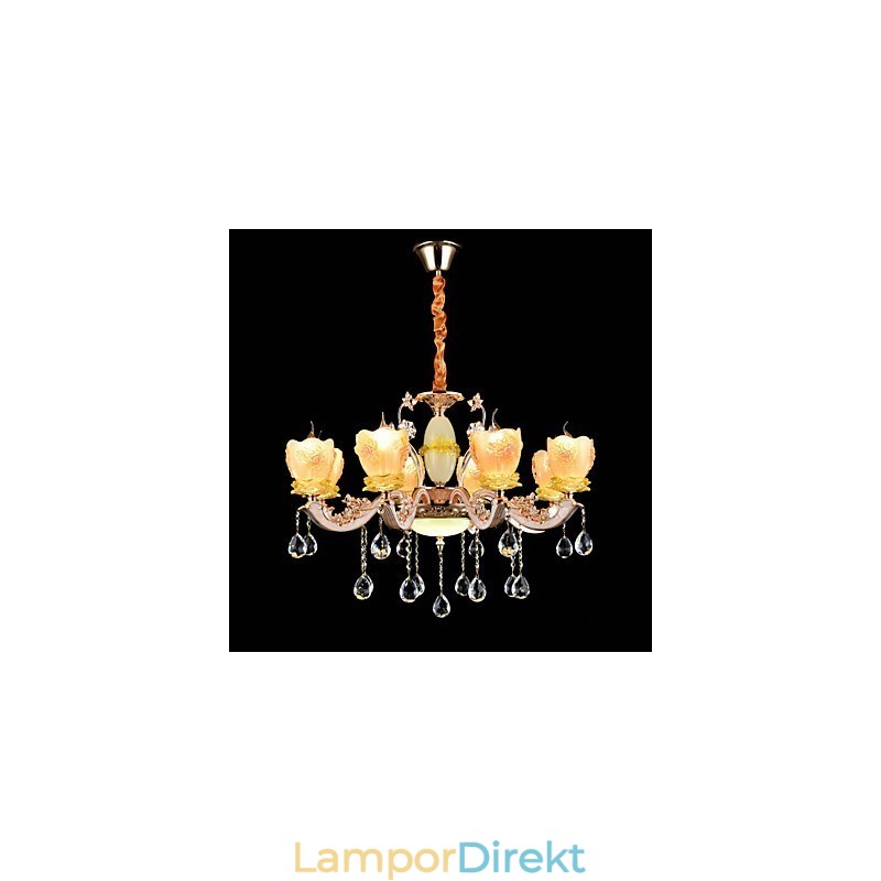 Modern Och Modern Traditionell Klassisk Zinklegeringsfunktion För Kristall I Mini-Stil Metall Taklampa