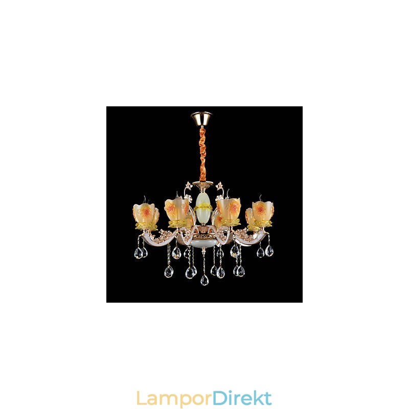 Modern Och Modern Traditionell Klassisk Zinklegeringsfunktion För Kristall I Mini-Stil Metall Taklampa