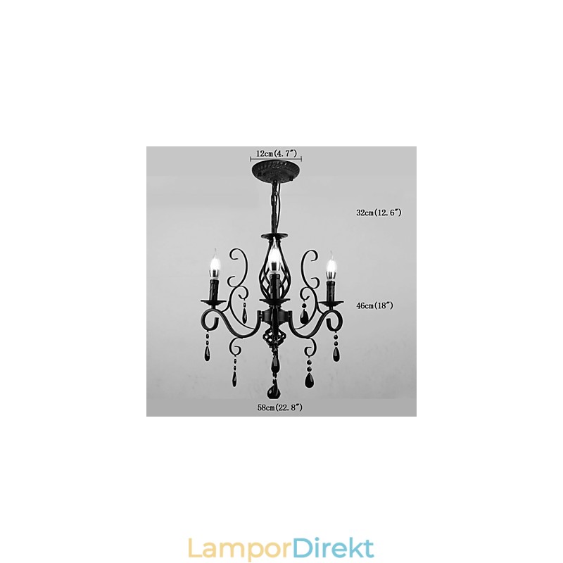 Kristalllampa 3 Ljus Modern Enkel Novelty Lightings
