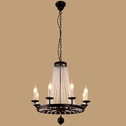 8 Ljus Ljuskrona Modern Samtida Traditionell Klassisk Rustik Lodge Vintage Retro Lantern Trumma Country Island Globe Bowl