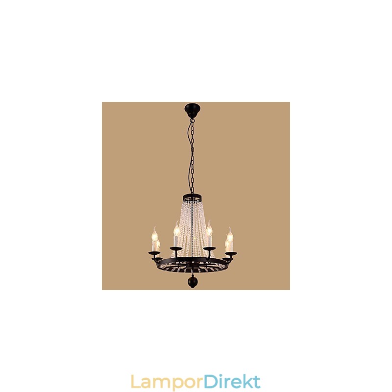 8 Ljus Ljuskrona Modern Samtida Traditionell Klassisk Rustik Lodge Vintage Retro Lantern Trumma Country Island Globe Bowl