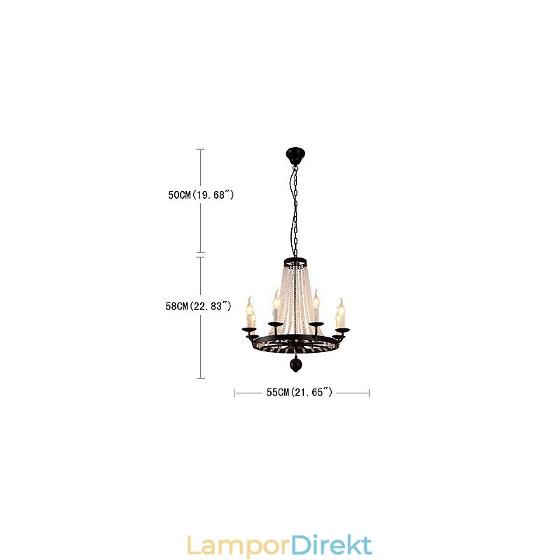 8 Ljus Ljuskrona Modern Samtida Traditionell Klassisk Rustik Lodge Vintage Retro Lantern Trumma Country Island Globe Bowl