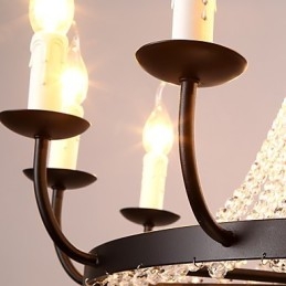 8 Ljus Ljuskrona Modern Samtida Traditionell Klassisk Rustik Lodge Vintage Retro Lantern Trumma Country Island Globe Bowl