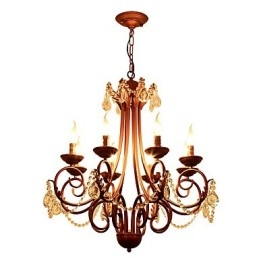 8 Ljus Ljuskrona Modern Samtida Traditionell Lodge Vintage Retro Country Målning Funktion För Crystal Metal