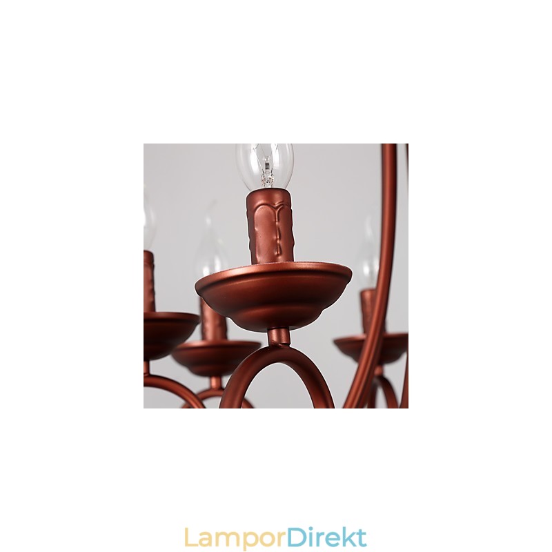 8 Ljus Ljuskrona Modern Samtida Traditionell Lodge Vintage Retro Country Målning Funktion För Crystal Metal