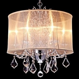 Modern Och Modern Traditionell Klassisk Lantlig Kromfunktion För Designers I Kristall I Ministil, Metallkrona