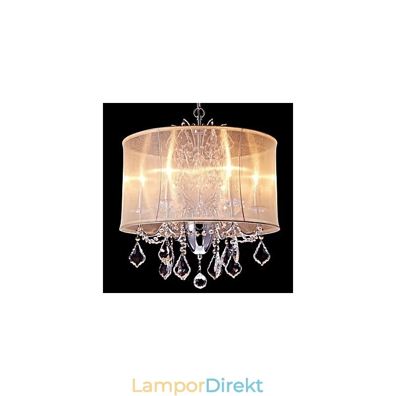 Modern Och Modern Traditionell Klassisk Lantlig Kromfunktion För Designers I Kristall I Ministil, Metallkrona