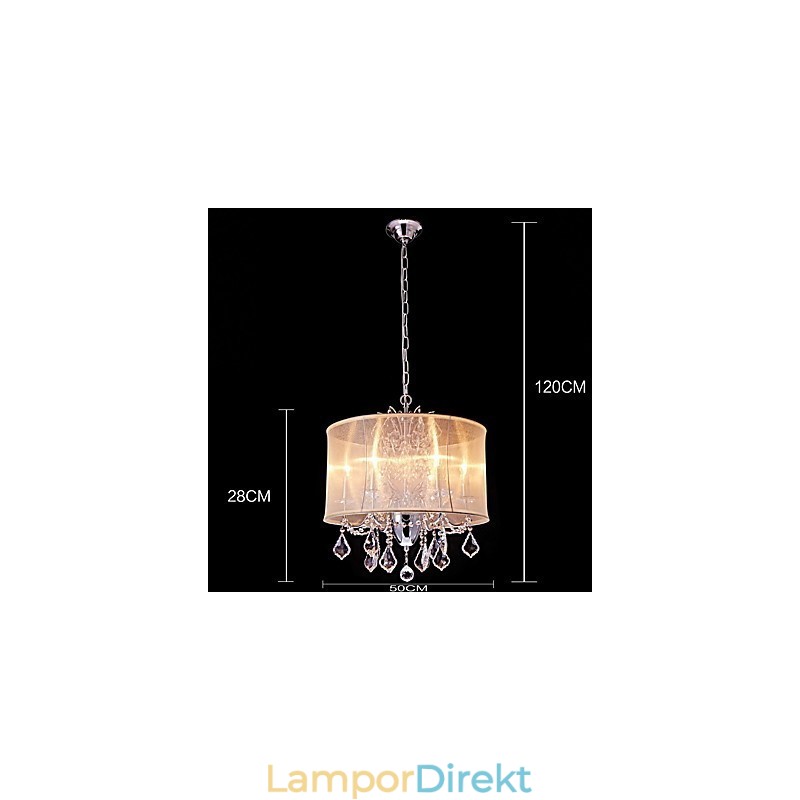 Modern Och Modern Traditionell Klassisk Lantlig Kromfunktion För Designers I Kristall I Ministil, Metallkrona