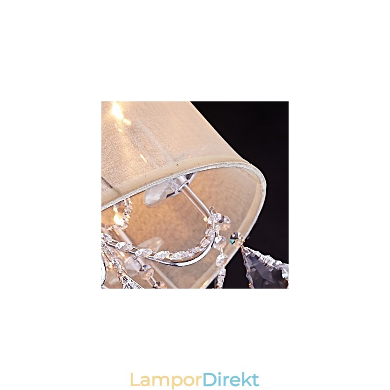 Modern Och Modern Traditionell Klassisk Lantlig Kromfunktion För Designers I Kristall I Ministil, Metallkrona