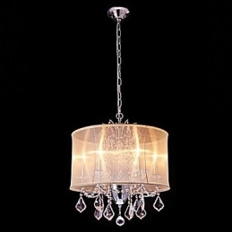 Modern Och Modern Traditionell Klassisk Lantlig Kromfunktion För Designers I Kristall I Ministil, Metallkrona