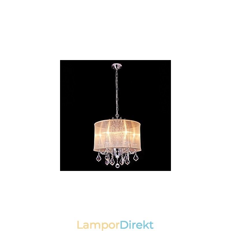 Modern Och Modern Traditionell Klassisk Lantlig Kromfunktion För Designers I Kristall I Ministil, Metallkrona