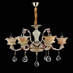 Modern Och Modern Traditionell Klassisk Zinklegeringsfunktion För Kristall I Mini-Stil Metall Taklampa