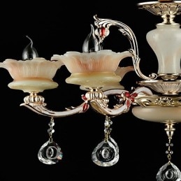 Modern Och Modern Traditionell Klassisk Zinklegeringsfunktion För Kristall I Mini-Stil Metall Taklampa