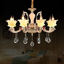 Modern Och Modern Traditionell Klassisk Zinklegeringsfunktion För Kristall I Mini-Stil Metall Taklampa