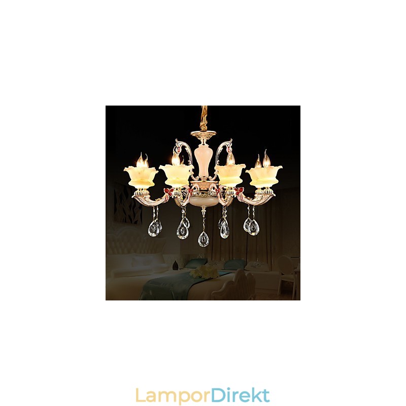 Modern Och Modern Traditionell Klassisk Zinklegeringsfunktion För Kristall I Mini-Stil Metall Taklampa