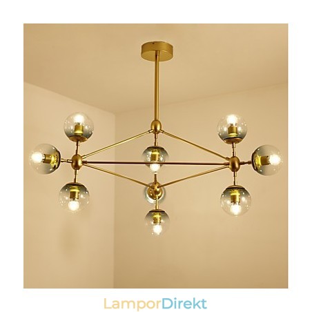 Tio Ljus Post Modern Europe Style Modo Metall Glas Pendel Lampa Foajén Dekorera Industriell Ljuskrona Lampa Tio Ljus Post Modern Europe Style Modo Metall Glas Pendel Lampa Foajén Dekorera Industriell Ljuskrona Lampa