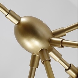 Tio Ljus Post Modern Europe Style Modo Metall Glas Pendel Lampa Foajén Dekorera Industriell Ljuskrona Lampa