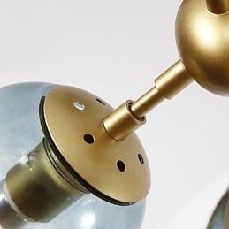 Tio Ljus Post Modern Europe Style Modo Metall Glas Pendel Lampa Foajén Dekorera Industriell Ljuskrona Lampa