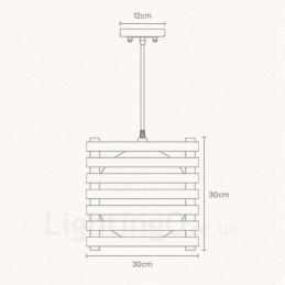 Ljus Trä Modern Samtida Taklampa I Nordisk Stil Med Glasskärm