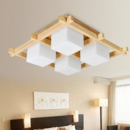 4 Ljus Modern Samtida Nordisk Stil Infällda Taklampor Med Glasskärm