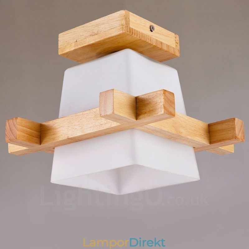 1 Ljus Modern Samtida Nordisk Stil Infälld Taklampa Med Glasskärm