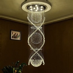Extra Längd 5 Meter Modern Kristalltak Taklampa Inomhus Ljuskrona Belysning Lampor Armaturer