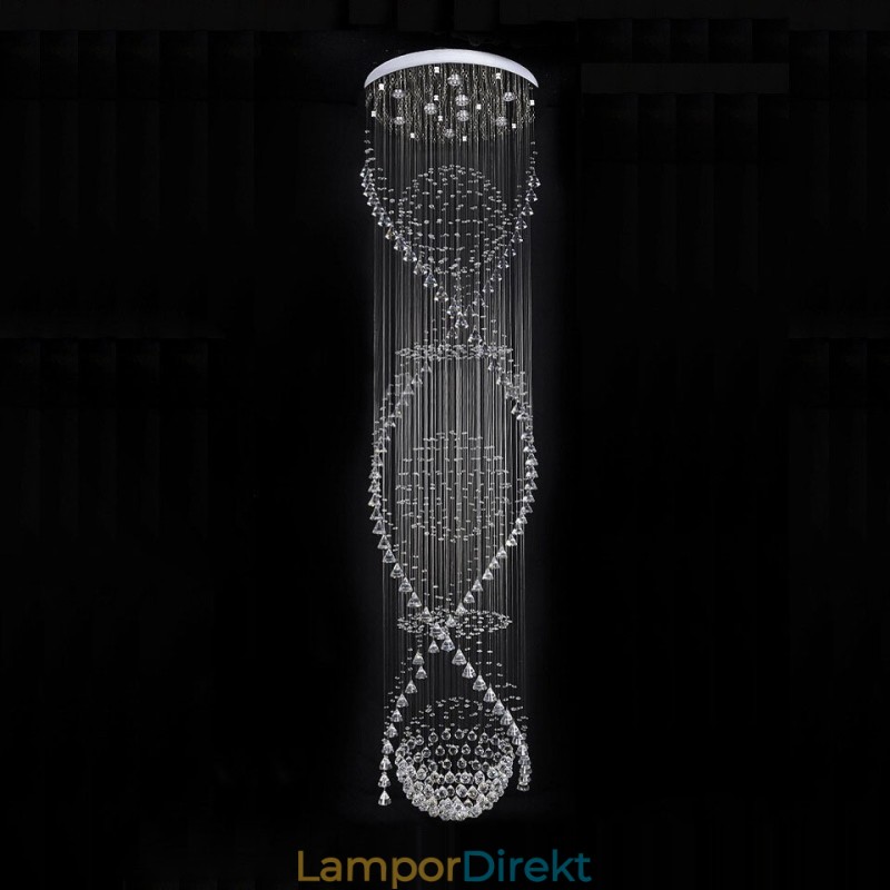 Extra Längd 5 Meter Modern Kristalltak Taklampa Inomhus Ljuskrona Belysning Lampor Armaturer