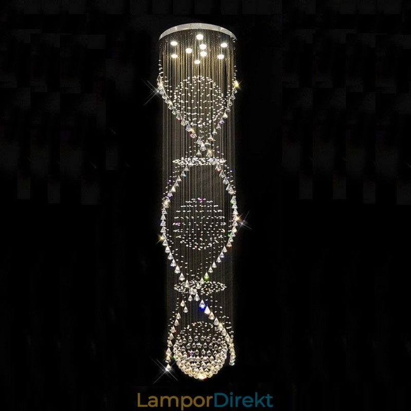 Extra Längd 5 Meter Modern Kristalltak Taklampa Inomhus Ljuskrona Belysning Lampor Armaturer