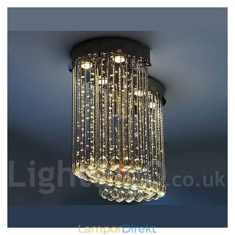 6 Lampor Moderna Kristalltak Taklampa Inomhus Ljuskrona Belysning Lampor Armaturer