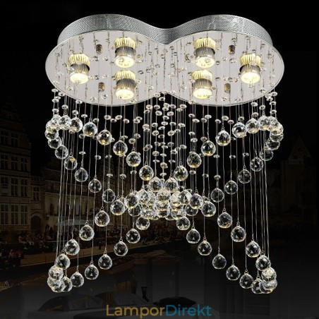 6 Lampor Moderna Kristalltak Taklampa Inomhus Ljuskrona Belysning Lampor Armaturer 6 Lampor Moderna Kristalltak Taklampa Inomhus Ljuskrona Belysning Lampor Armaturer