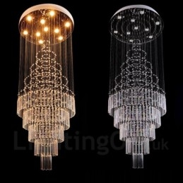 10 Lampor Modern Kristalltak Taklampa Inomhus Ljuskrona Belysning Lampor Armaturer