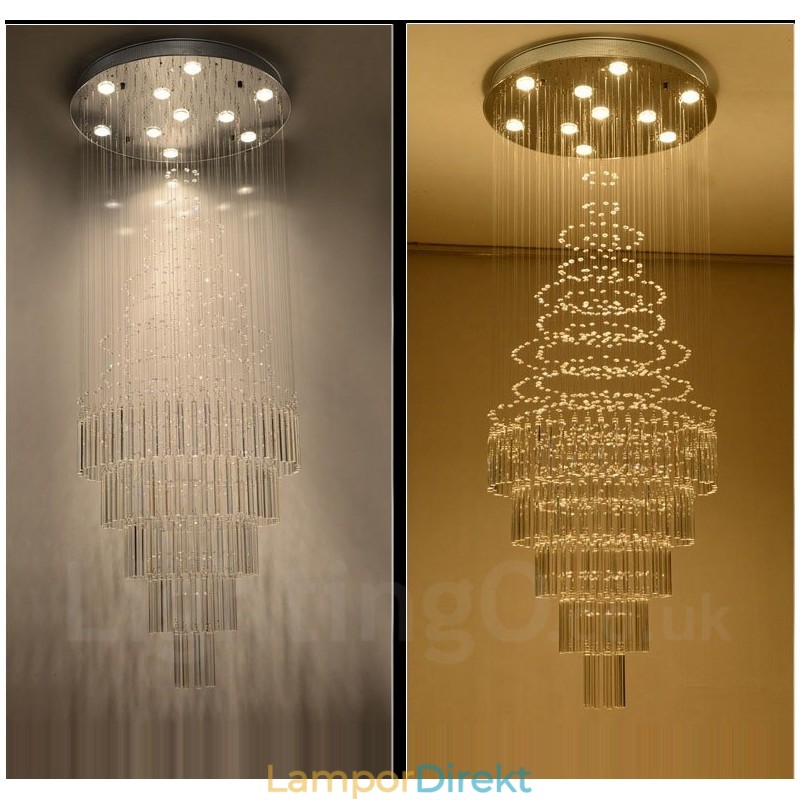 10 Lampor Modern Kristalltak Taklampa Inomhus Ljuskrona Belysning Lampor Armaturer
