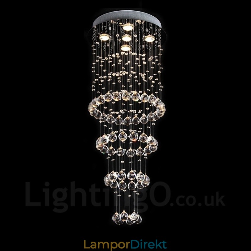 5 Lampor Moderna Kristalltak Taklampa Inomhus Ljuskrona Belysning Lampor Armaturer