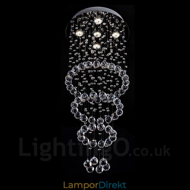 5 Lampor Moderna Kristalltak Taklampa Inomhus Ljuskrona Belysning Lampor Armaturer