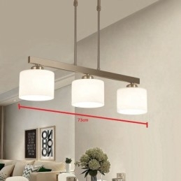 3 Lampor Modern Krom Pendellampa Inomhus Ljuskrona Hemhängande Belysning Lampor Armaturer Med Glasskärmar