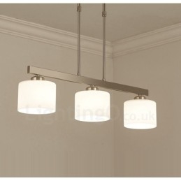 3 Lampor Modern Krom Pendellampa Inomhus Ljuskrona Hemhängande Belysning Lampor Armaturer Med Glasskärmar