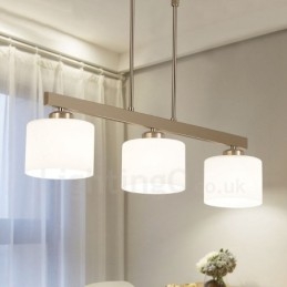3 Lampor Modern Krom Pendellampa Inomhus Ljuskrona Hemhängande Belysning Lampor Armaturer Med Glasskärmar