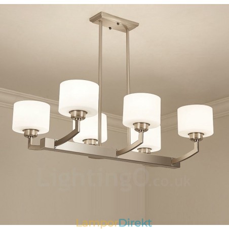 6 Lampor Modern Krom Taklampa Inomhus Ljuskrona Hängande Belysning Lampor Armaturer Med Glasskärmar 6 Lampor Modern Krom Taklampa Inomhus Ljuskrona Hängande Belysning Lampor Armaturer Med Glasskärmar